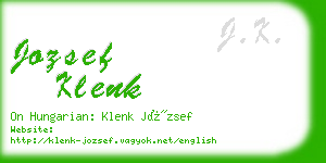 jozsef klenk business card